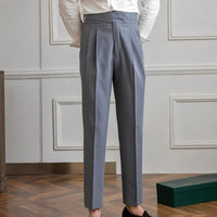 Bronson - Elegante Männerhose mit verstellbarer Schnalle in Grau