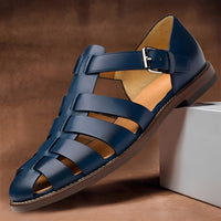 Sofronio - Klassische und komfortable Herrensandalen in Dunkelblau