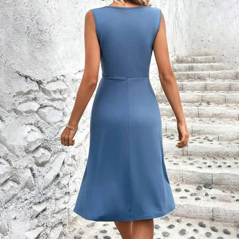 Ärmelloses Sommerkleid für Damen | Midi