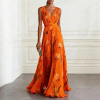 Agathe | Stilvolles Langes Maxikleid in Orange