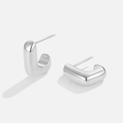 Alice Quadrat Hoop Gold Ohrringe