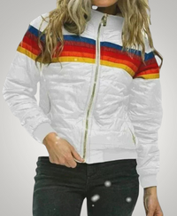 Emilia | Damen Alpine Outdoor Reißverschluss Jacke in Weiß