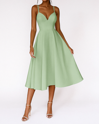 Amalia | A-Linien Midikleid für Feste in Grün