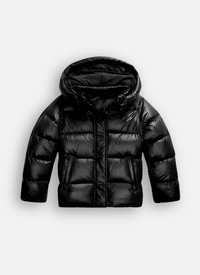 Angelika | Damen Oversized Kapuze Wintermantel in Schwarz