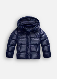 Angelika | Damen Oversized Kapuze Wintermantel in Blau
