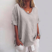 Anna | Bequeme locker geschnittene Bluse in Grau