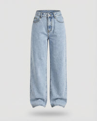 Anna | Damen Hochgeschnittene Weite Vintage-Jeans in Blau