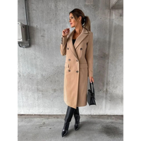 Annika | Langer Trenchcoat Wintermantel in Khaki