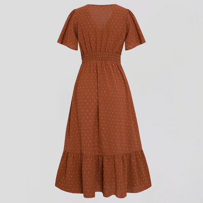 ARIA  | Mittellanges Kleid mit V-Ausschnitt