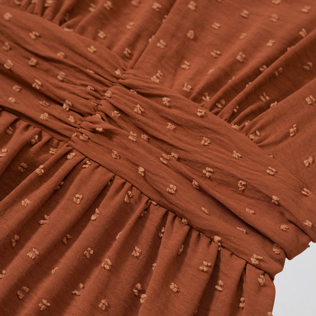 ARIA  | Mittellanges Kleid mit V-Ausschnitt