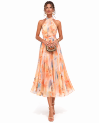 Aurora | Aquarell Neckholder-Kleid in Standard