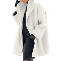 Rhea - Elegante Winterjacke aus Wolle in Creme