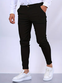 Herren Hose Slim Fit | Leicht Tragbar in Schwarz