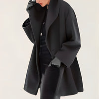 Rhea - Elegante Winterjacke aus Wolle in Schwarz
