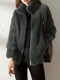 Sadie | Winter-Reißverschlussjacke in Schwarz
