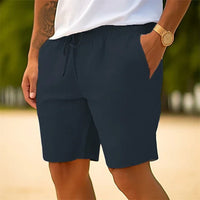 Herren Einstellbar Elastischer Kurze Hosen in Marineblau