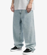 Herren Baggy Jeans Weit Geschnitten | Locker Bequem in Hellblau