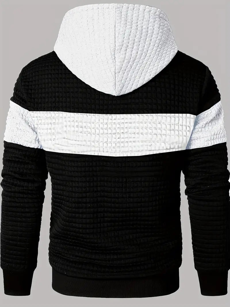 Arvid – Kapuzenpullover  Mit Farbblock Struktur