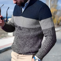 Tommy Herren Pullover Color Block in Grau