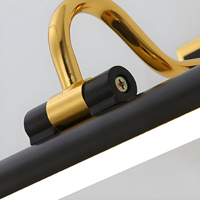 Luxuriöse Schwarz-Goldene Spiegelleuchte – LumoGold