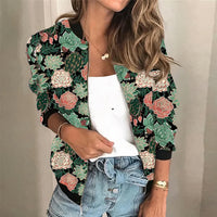 Bedruckte Zip-up-Jacke - Grace in Grün