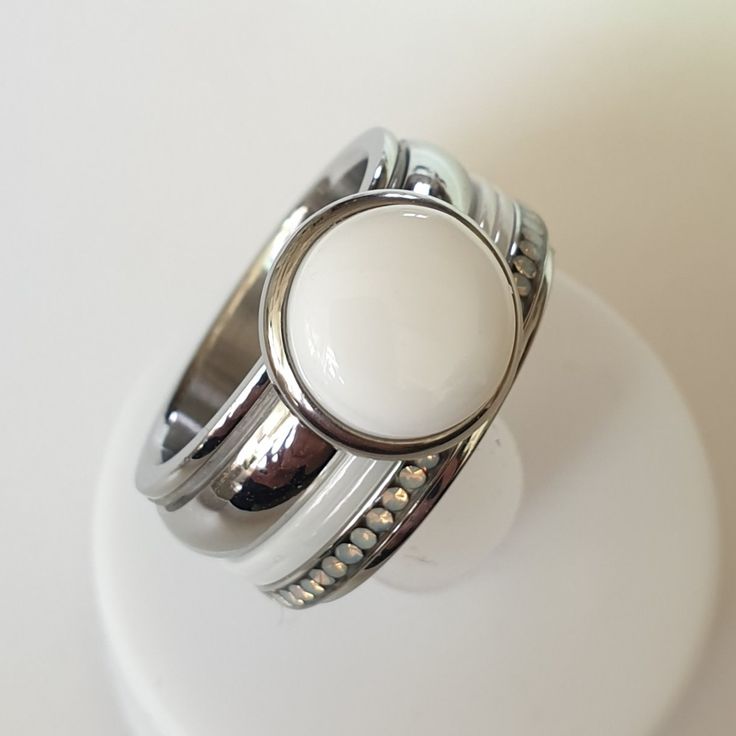 Vintage Perle Silber Ring