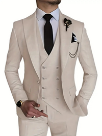 Glenbert | Herren Anzug Komplett Set | Elegant Outfit in Hellgrau
