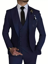 Glenbert | Herren Anzug Komplett Set | Elegant Outfit in Dunkelblau