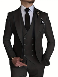 Glenbert | Herren Anzug Komplett Set | Elegant Outfit in Schwarz