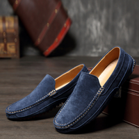 Giddeon | Herren Beige Mokassins | Bequem in Dunkelblau