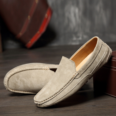 Giddeon | Herren Beige Mokassins | Bequem