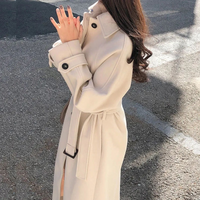 Gesine | Damen Beige Trenchcoat | Lange in Beige
