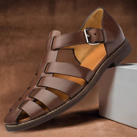 Nelson | Herren Bequeme Sandalen | Weiß in Braun