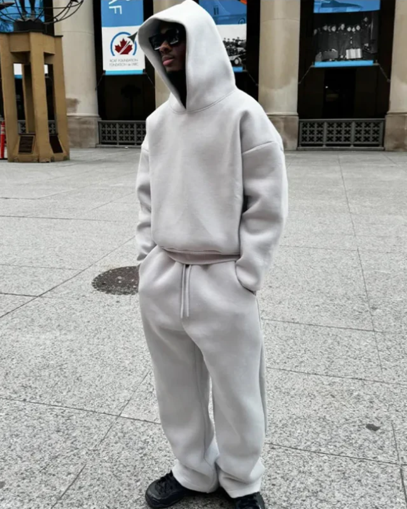 Bequemes Hoodie- und Hosen-Set für Herren | Moderner