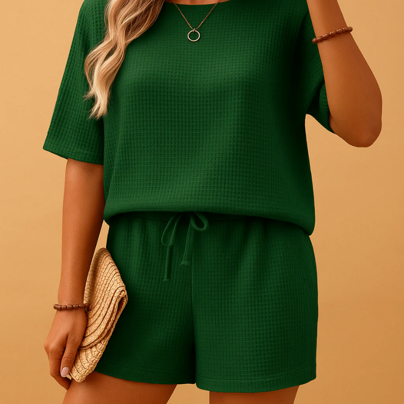 Bequemes Loungewear-Set für Damen | Kurze Hose und Oberteil