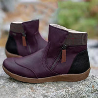 Birgit | Damen Bequeme Wasserdichte Orthopädische Stiefel in Lila