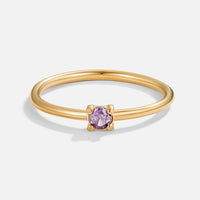 Geburtsstein Goldringe in Februar - Amethyst