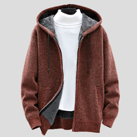Flynn Strick Hoodie in Braun