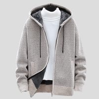 Flynn Strick Hoodie in Beige