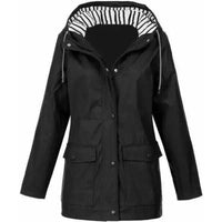 Virginia - Wasser und winddichte Jacke in Schwarz