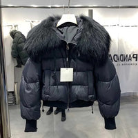 Dicke Damen-Pufferjacke für den Winter - Joyce in Schwarz