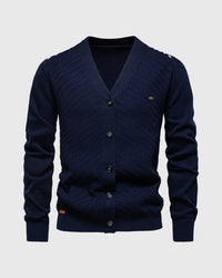 Alfred | Strick-Cardigan mit Knöpfen in Marineblau