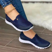 Françoise - Orthopädische Diabetiker-Schuhe zum Hineinschlüpfen in Blau