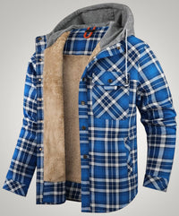 Henry | Herren Gefütterte Karierte Hemdjacke in Blau