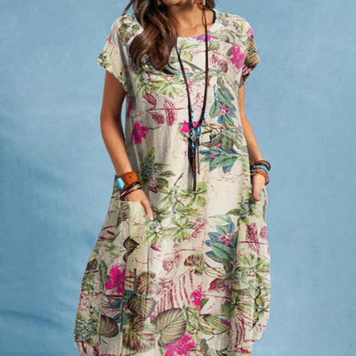 Jacklyn | Sommerkleid Blumen | Midi
