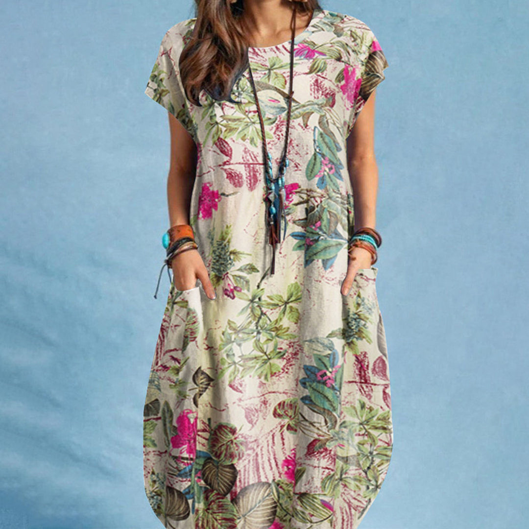 Jacklyn | Sommerkleid Blumen | Midi