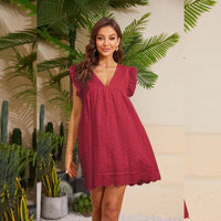 SpitzeTasche™ Kleid mit Bequemlichkeit in Burgundisch