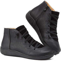 Afra - Zeitlose Schnürboots in Schwarz