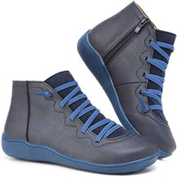 Afra - Zeitlose Schnürboots in Blau