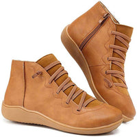 Afra - Zeitlose Schnürboots in Braun